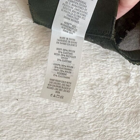 NWT Aerie Dark Green Real Power Wireless Push Up Joy Convertible Lace Bra - 36C - Picture 3 of 7